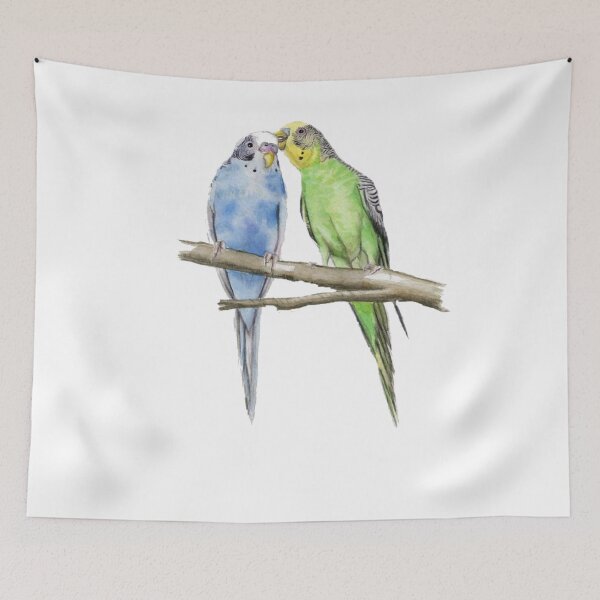 Item preview, Parakeet - Bird - Parakeet Shirt - Bird Shirt - Bird Lover Gift - Gift For Bird Lovers - Bird Painting - Parakeet Painting designed and sold by Galvanized.