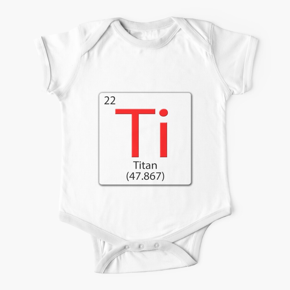 Chemical Periodic Table Style Tile Ti Titan German Baby One Piece By Stuwdamdorp Redbubble