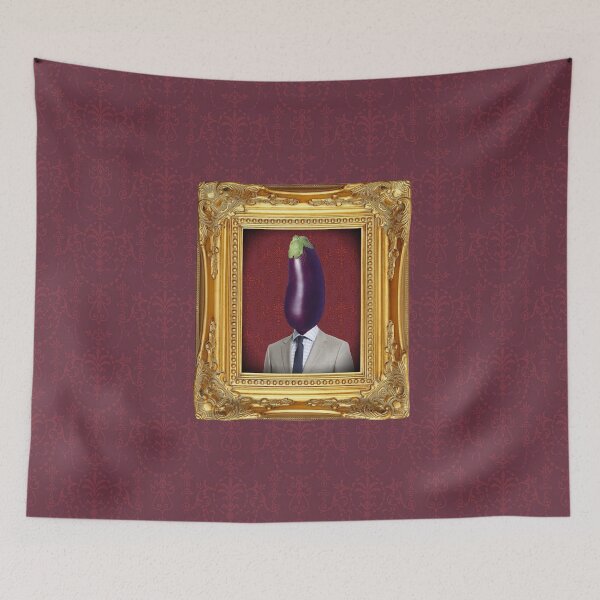 Item preview, Aubergine Man in Vintage Frame designed and sold by FaceTheStrange.