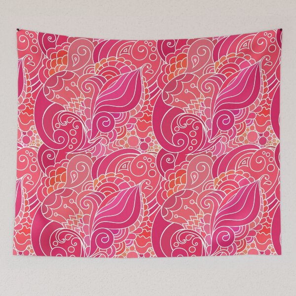 Item preview, Pink Candy - Modern Hippie Oriental Pattern with Paisley Motives designed and sold by Veronika Bychkova.