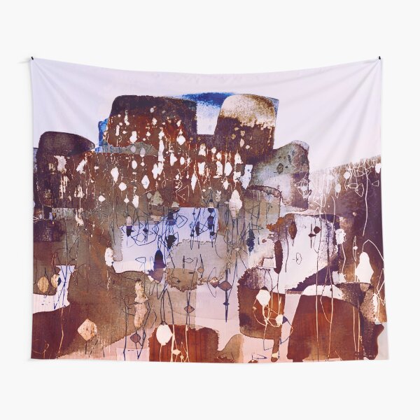 town with lights Tapestry