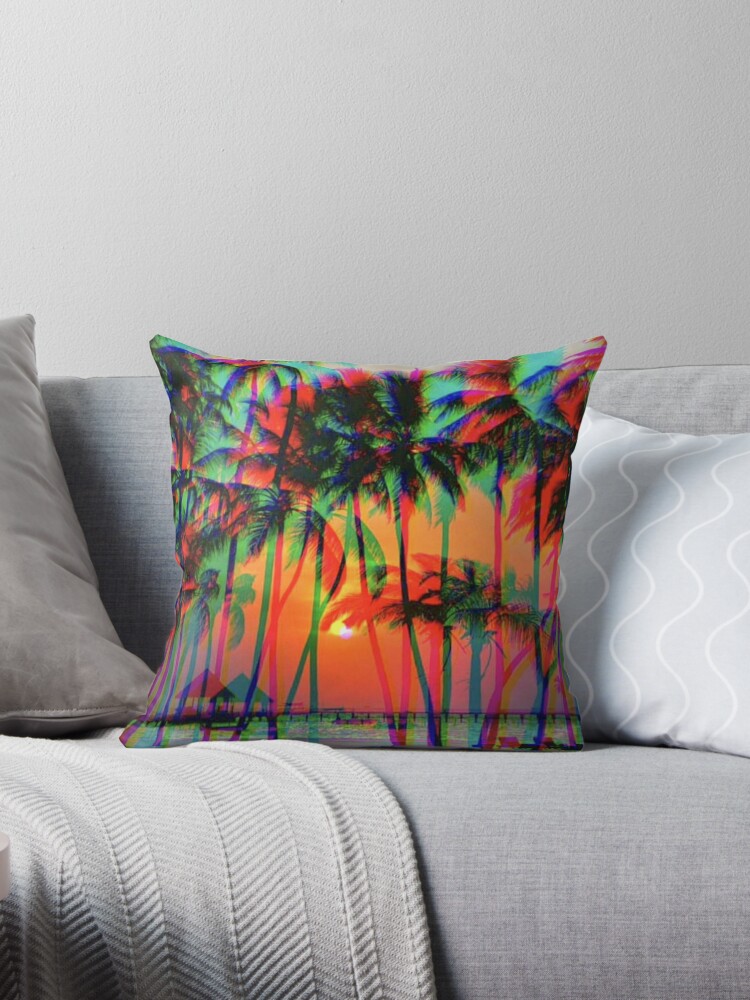 Tropical print best sale throw pillows