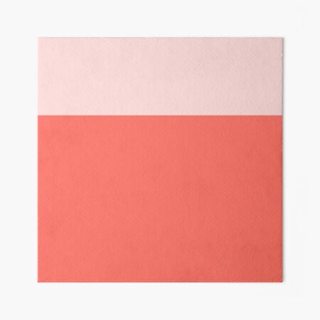 Coral Pink Pastel Solid Color Block Spring Summer Art Print by