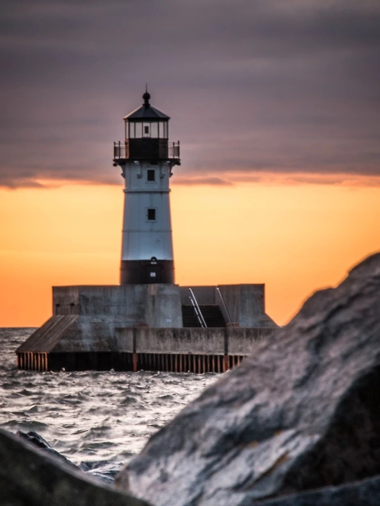 Thumbnail 4 of 4, Samsung Galaxy Phone Case, Lighthouse Through the Rocks designed and sold by Rita Anthony.
