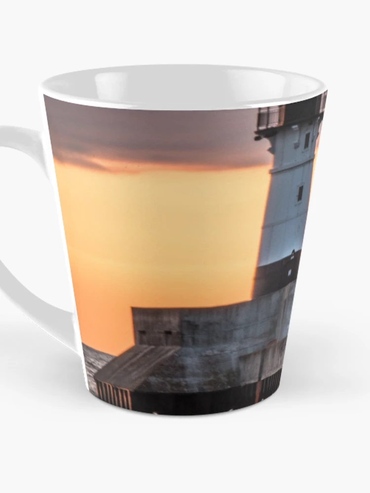 Thumbnail 3 of 4, Coffee Mug, Lighthouse Through the Rocks designed and sold by Rita Anthony.