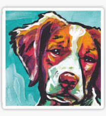 Brittany Spaniel Bright colorful pop dog art Sticker