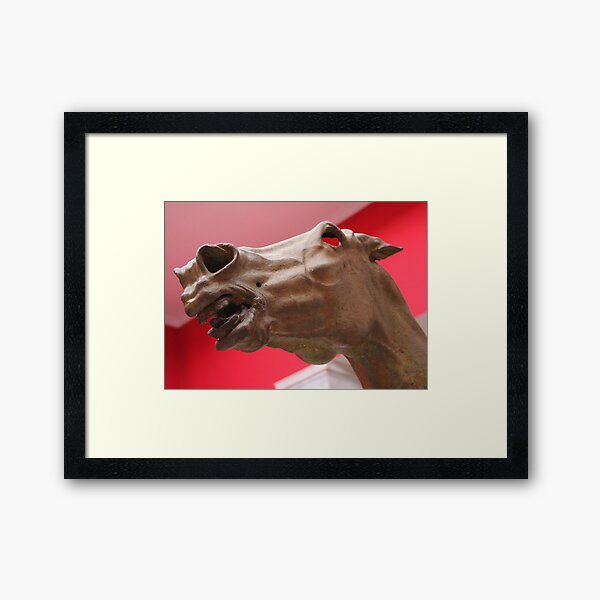 Horse Head Statue Framed Art Print