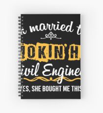Cuaderno de espiral Para el regalo divertido del marido del ingeniero civil