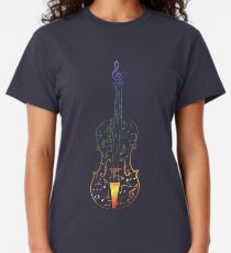 Colorful Violin with Notes Classic T-Shirt