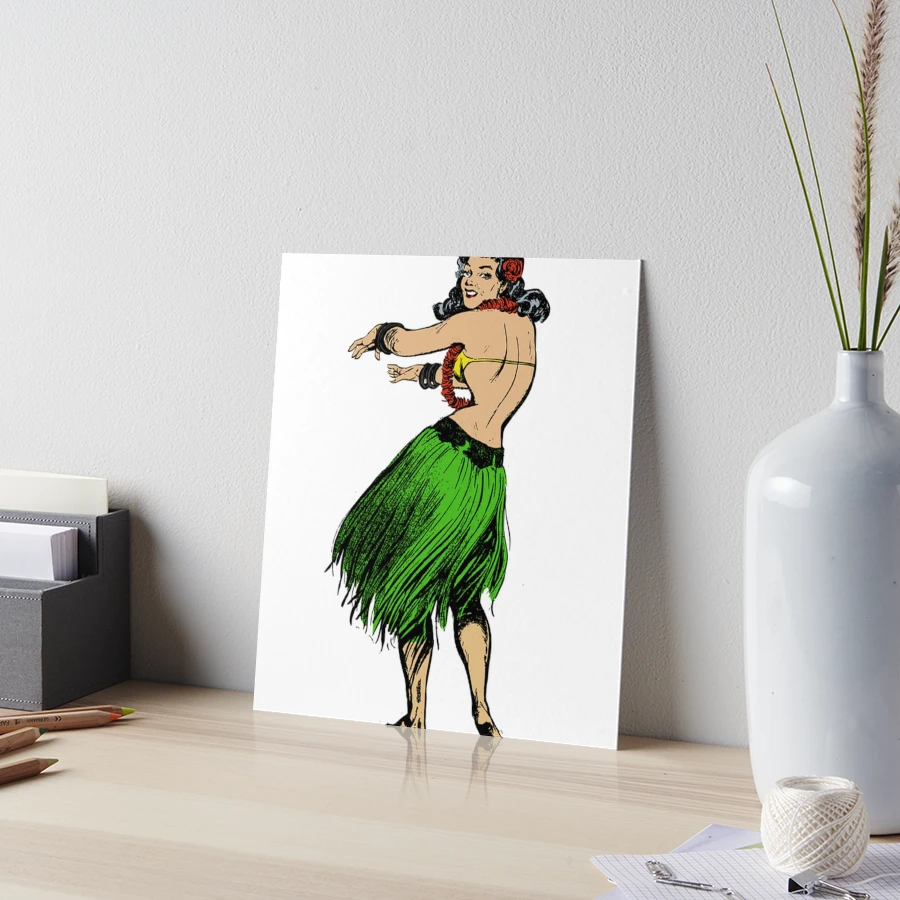 Vintage Retro Hula Girl 