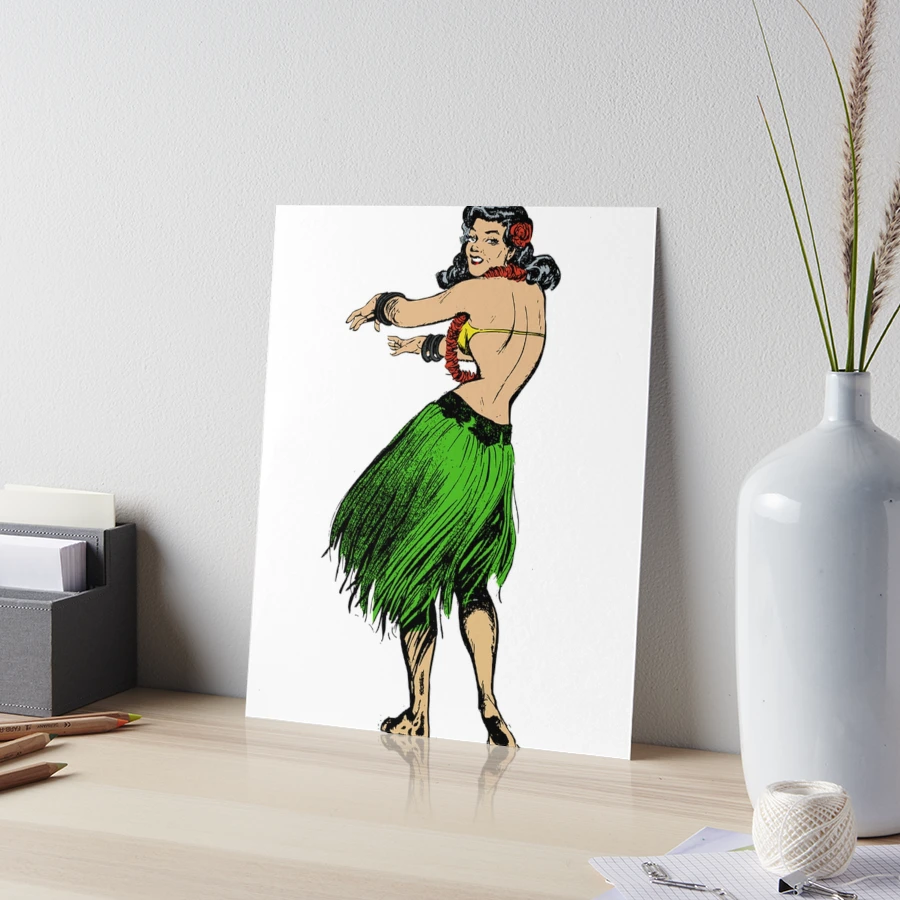Vintage Retro Hula Girl 