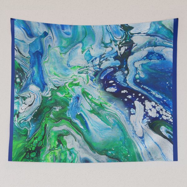 Item preview, Blue Lagoon Abstract 4 designed and sold by Jean Plout.