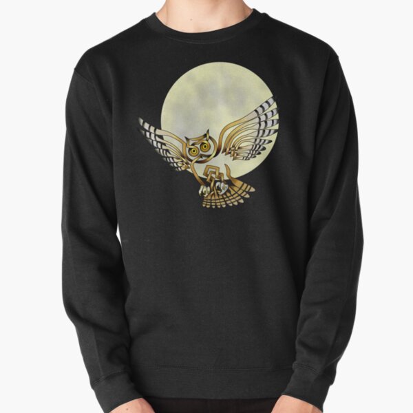 Celtic Knot Owl Moon Pullover Sweatshirt