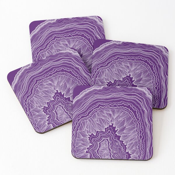 Item preview, Plum Purple Geode Drawing designed and sold by ColorObsession.