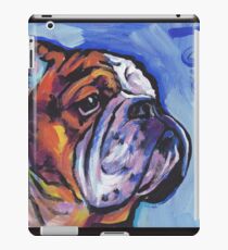 Englische Bulldogge Helle bunte Pophundekunst iPad-Hülle & Klebefolie