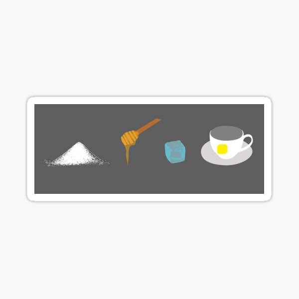 Zuckerhonig Eis und Tee Sticker