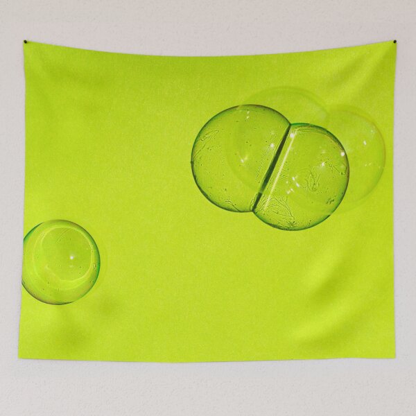 Item preview, Soap Film Bubbles Green designed and sold by FOLK ART FUSION by heidiannemorris.