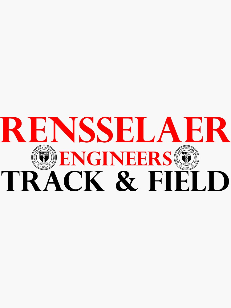 "RPI Track and Field Engineers" Sticker by mayoop | Redbubble