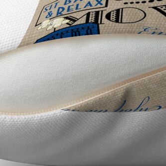 Thumbnail 2 of 3, Throw Pillow, Movie Theater Cinema Admit one ticket Pillow-Blue designed and sold by littlebeane.