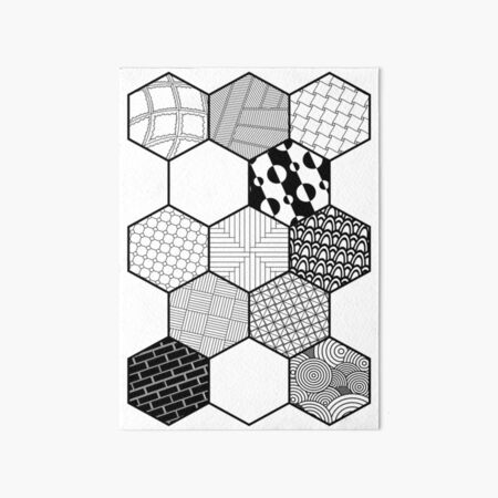 Zentangle, wall art, squares, pattern Art Board Print for Sale by  CrazyRabbits