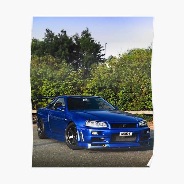 Nissan Skyline GTR R34 VSpec II Nur - 850BHP Poster