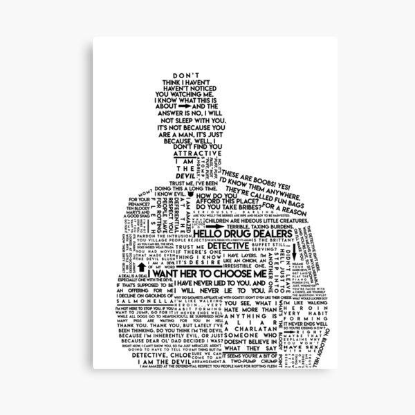 Lucifer Morningstar Typography Canvas Print
