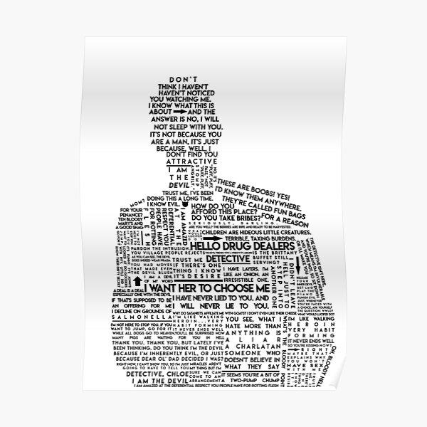 Typographie Lucifer Morningstar Poster