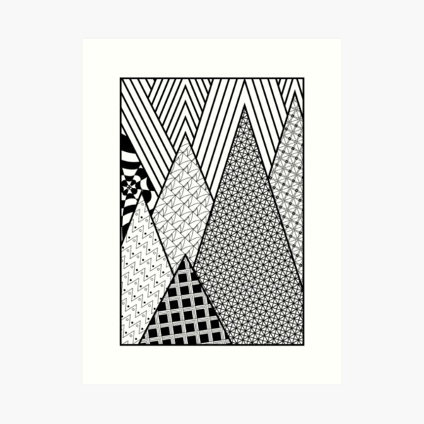 Zentangle, wall art, squares, pattern Art Board Print for Sale by  CrazyRabbits