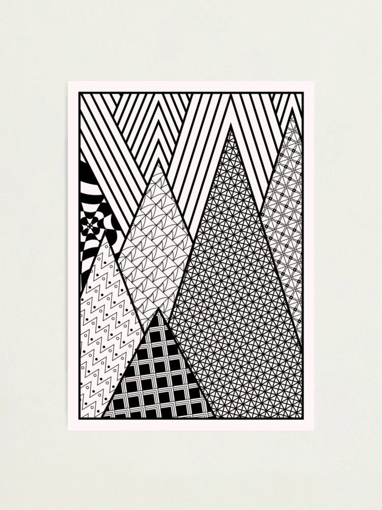 Society6 ケース black and white triangles by Her Art cg912-triangle-mix-bold-prints
