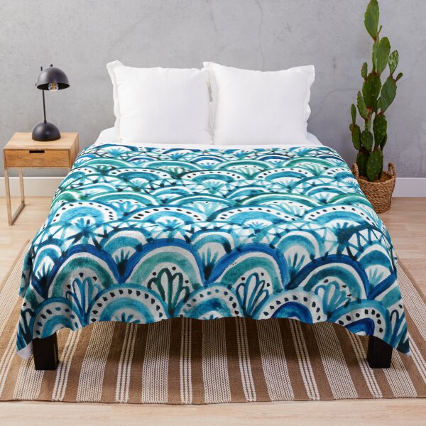 Item preview, Boho Blue Watercolor Pattern designed and sold by Julie Erin Designs.