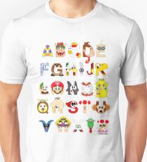 Super Mario Alphabet Unisex T-Shirt