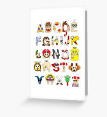 Super Mario Alphabet Greeting Card