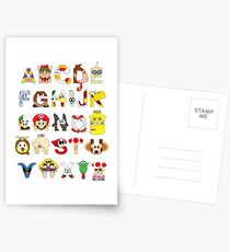 Super Mario Alphabet Postkarten