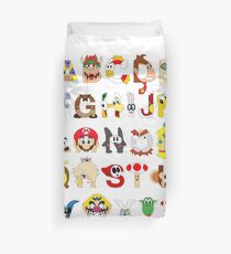 Super Mario Alphabet Duvet Cover