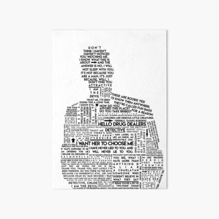 Lucifer Morningstar Typography Art Board Print