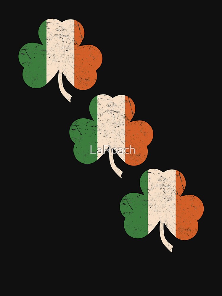 Three Shamrocks - Distressed, Vintage Style by LaRoach