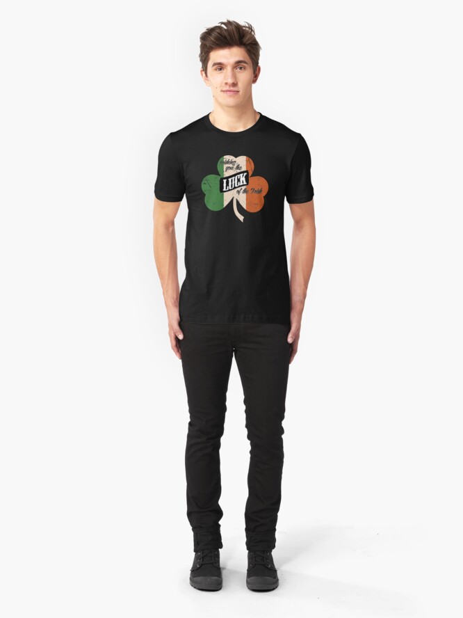 Alternate view of Wishing You Luck - Vintage Style Slim Fit T-Shirt