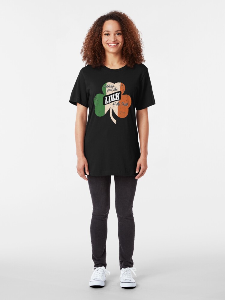 Alternate view of Wishing You Luck - Vintage Style Slim Fit T-Shirt