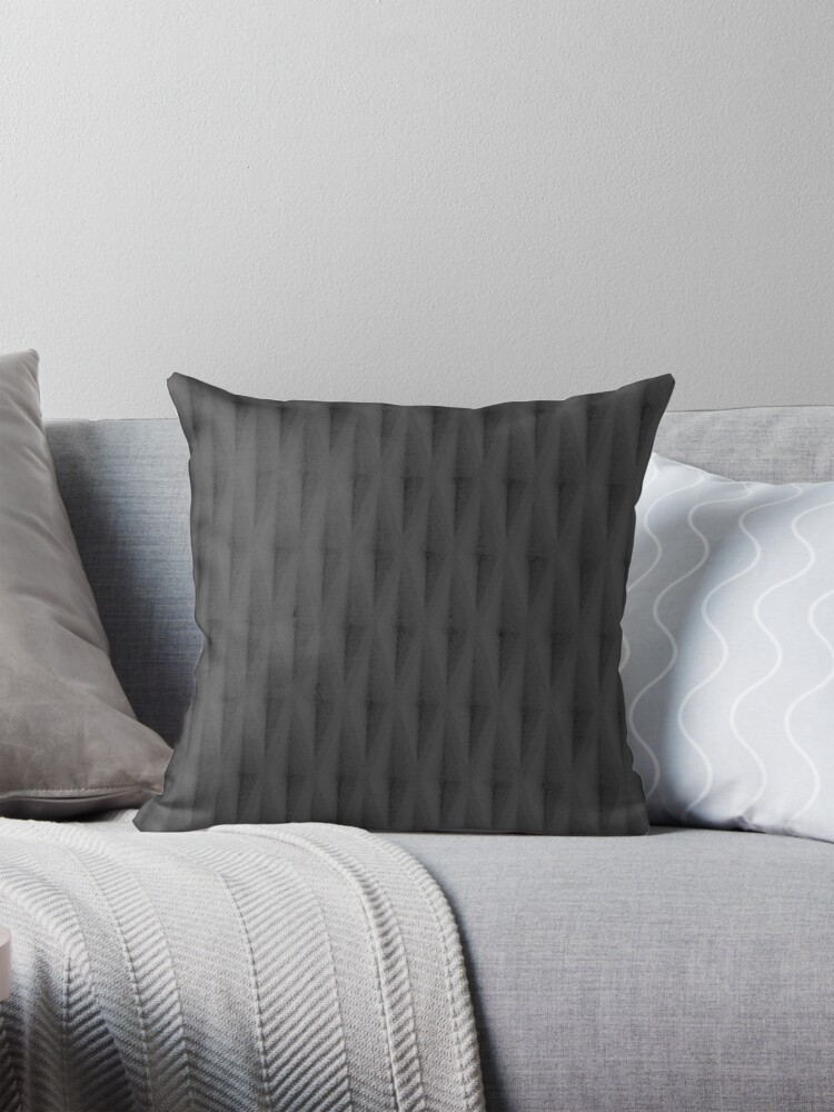 Textured pattern in Charcoal Dark Grey perfect for cushions and pillows Pillow for Sale by Alice Mills Redbubble