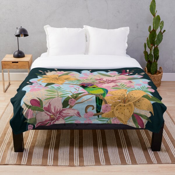 Item preview, Hummingbird and lilies designed and sold by leeloolook.