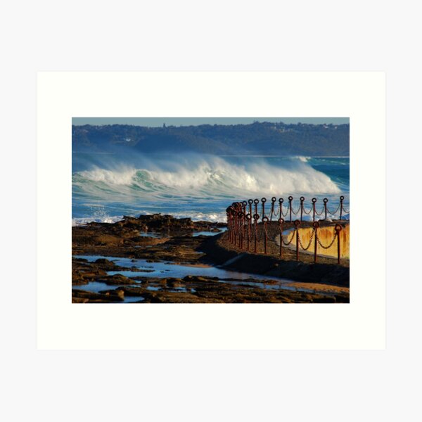 Item preview, Waves over the Canoe Pool - Newcastle Beach NSW designed and sold by Bev Woodman.