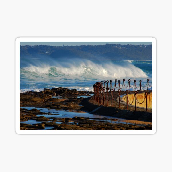 Item preview, Waves over the Canoe Pool - Newcastle Beach NSW designed and sold by Bev Woodman.