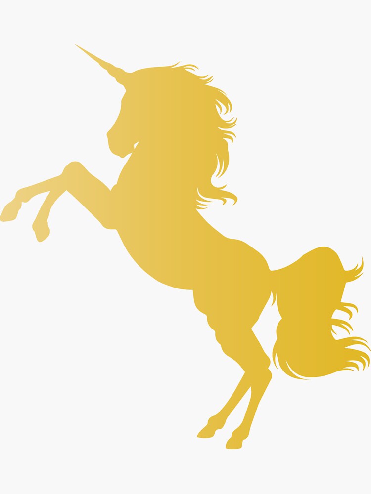 "YELLOW UNICORN" Sticker by Rizuu | Redbubble