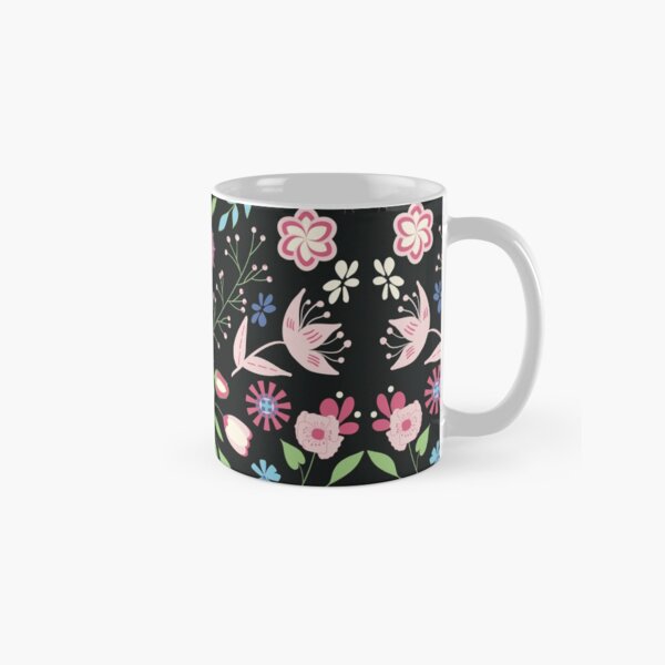 Vista previa del artículo con la obra «Diseño folclórico floral sobre fondo oscuro», diseñado y vendido por Mona Iordache.