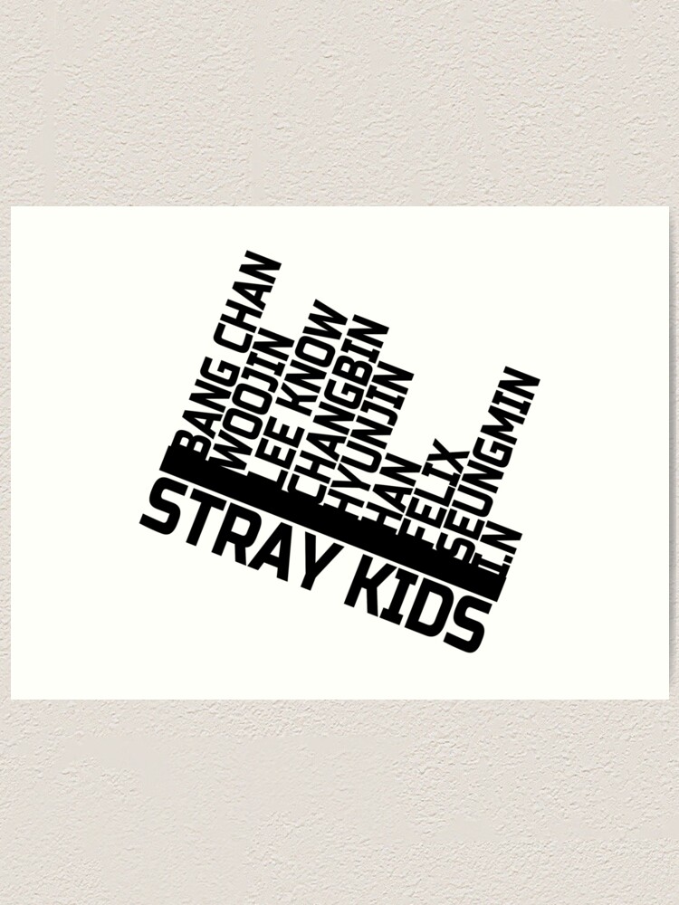Stray Kids Member Name Design Art Print By Totomagoto Redbubble