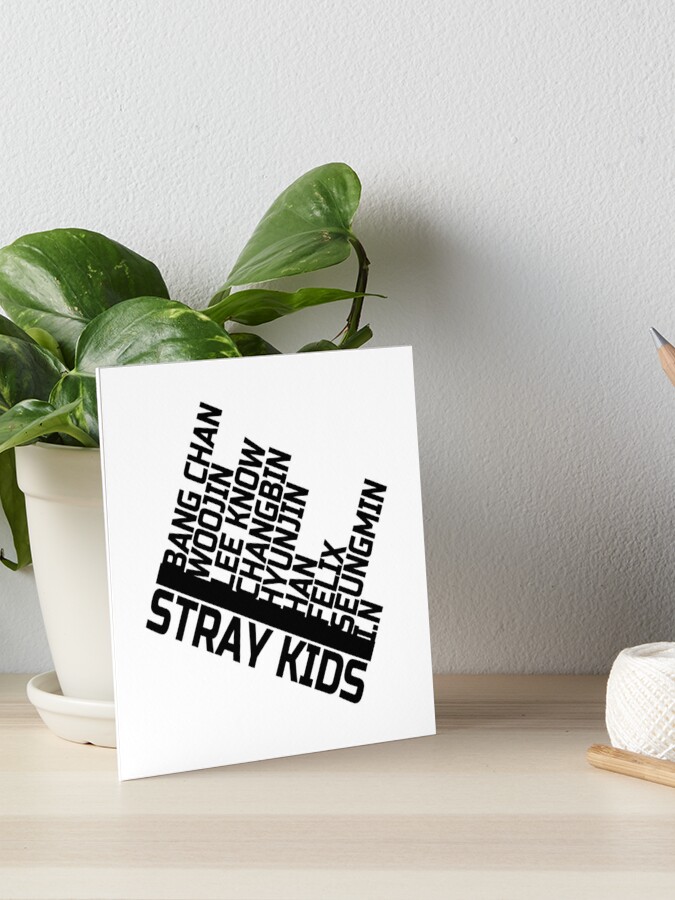 Stray Kids Member Name Design Art Board Print By Totomagoto Redbubble