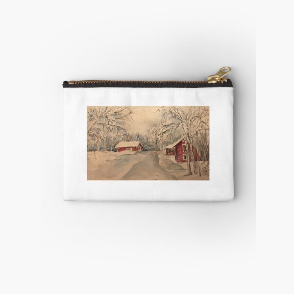 Item preview, Red barn in Winter designed and sold by paintingsbyk.