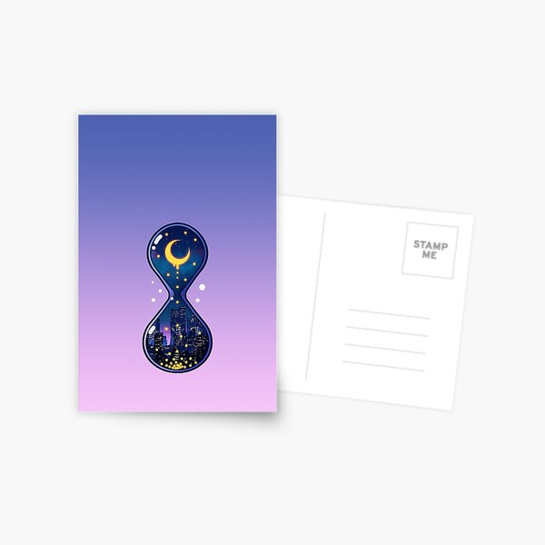 Moon Hourglass Postcard