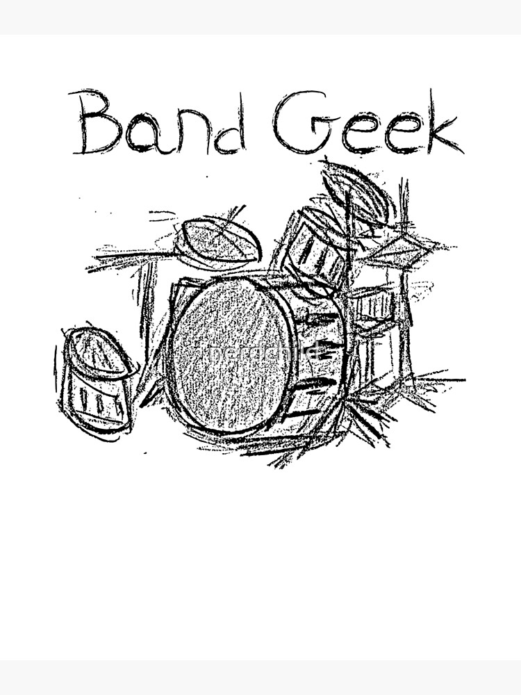 "Band Geek Drum Set" Poster for Sale by nerdchild Redbubble