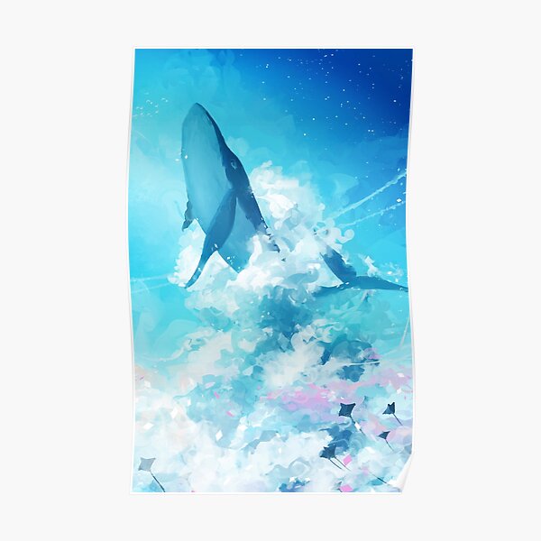 Sky Whale Poster